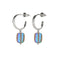 Chocolate | .925 Sterling Silver | Mermaid Glass Pebble Huggie Earrings